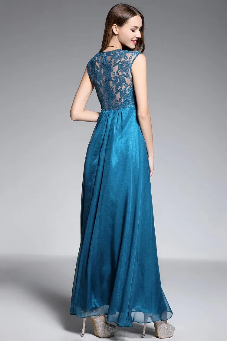 FashionSierra - Lace Fashion Elegant Party Prom Long Runway Dresses