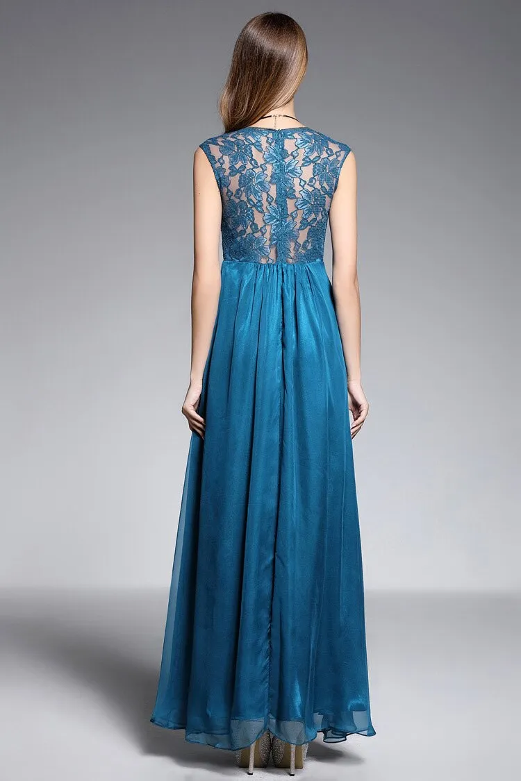 FashionSierra - Lace Fashion Elegant Party Prom Long Runway Dresses