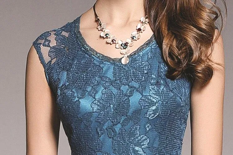 FashionSierra - Lace Fashion Elegant Party Prom Long Runway Dresses