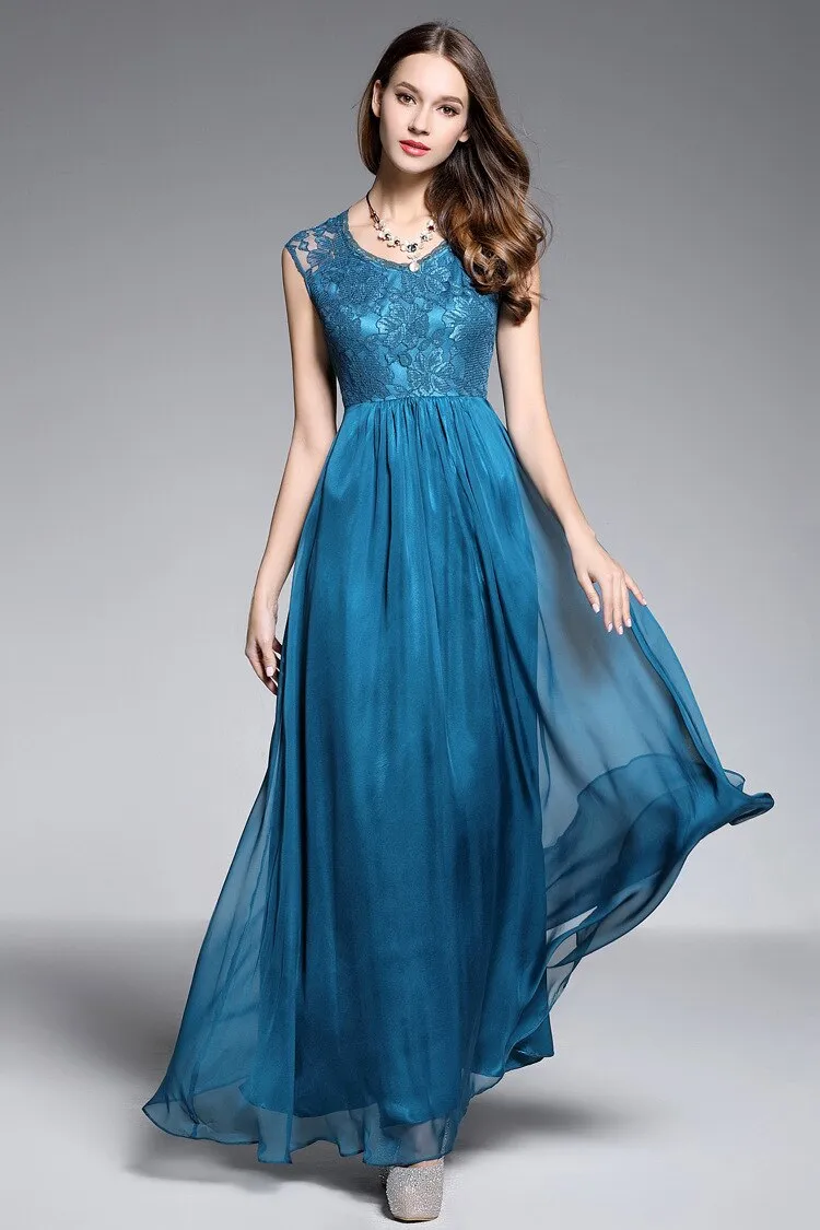 FashionSierra - Lace Fashion Elegant Party Prom Long Runway Dresses