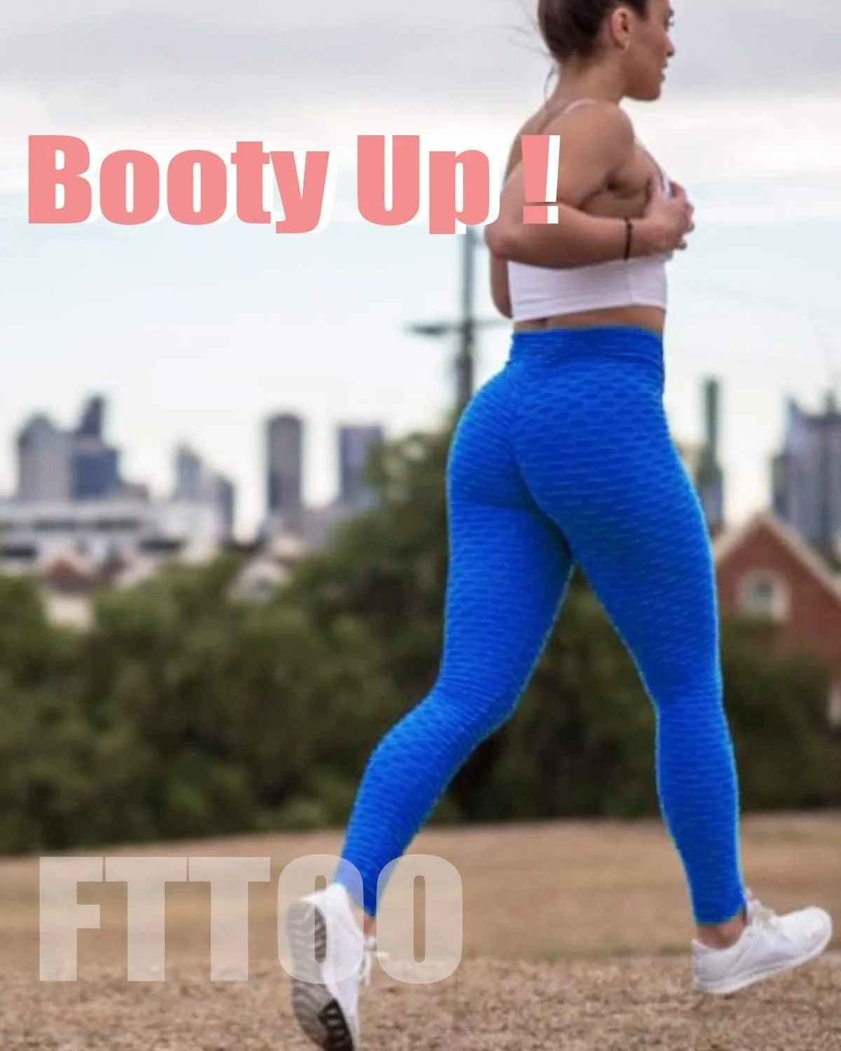FITTOO Womens High Waisted Yoga Pants Tummy Control Scrunched Booty Leggings Workout Running Butt Lift Textured Tights
