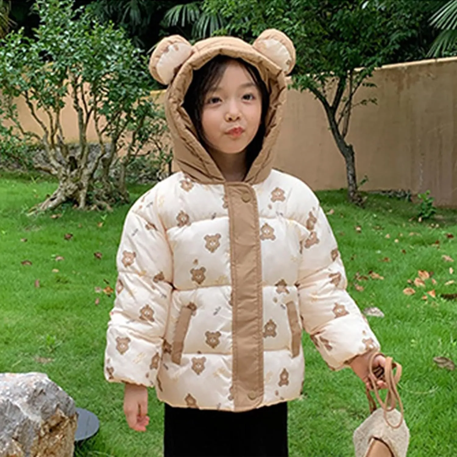 Fleece Jacket Boys Girls Boys Winter Warm Thick Solid Cotton Long Sleeve Padded Jacket Coat Boys Preschool Winter