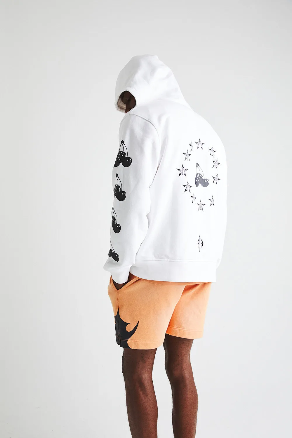 FLOYD ZIP UP HOODIE | WHITE BLACK CHERRIES