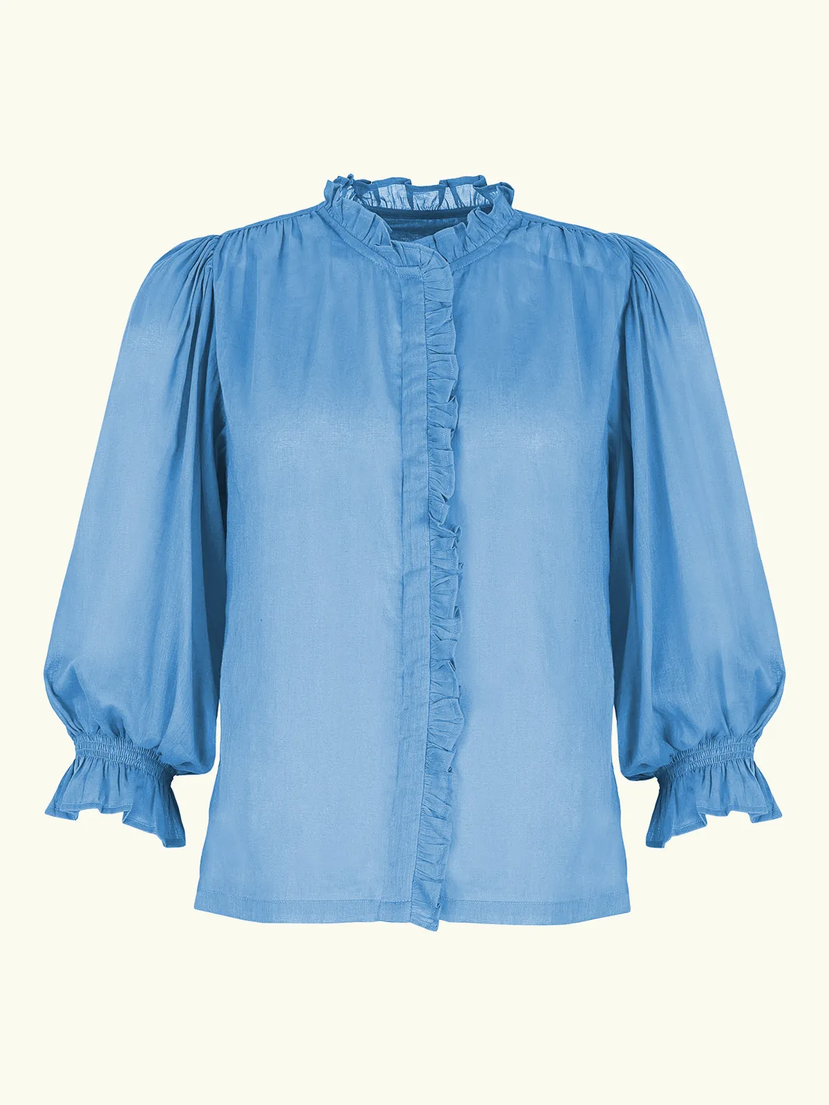 Frankie Voile Blouse - Blue
