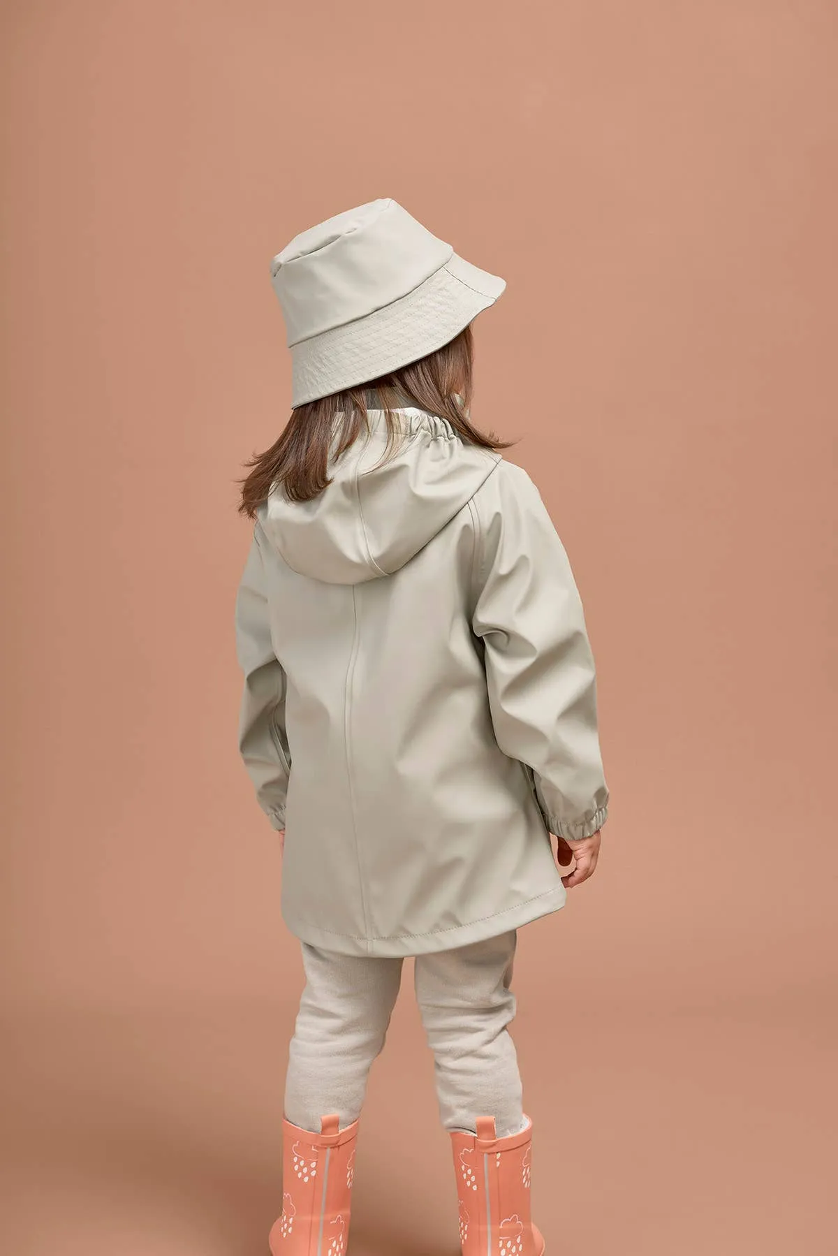 Grass & Air - Geothermal Grey Kids Waterproof Rain Jacket