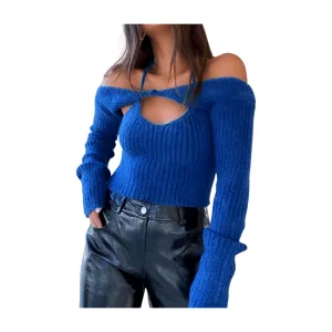 Halter Neck Knit Top Bolero Set