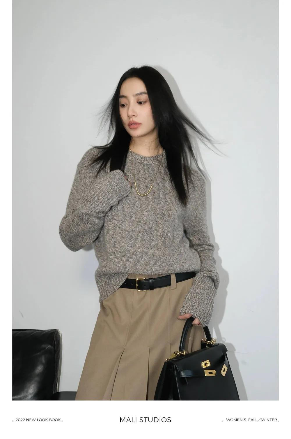 High Collar Turtleneck Sweater