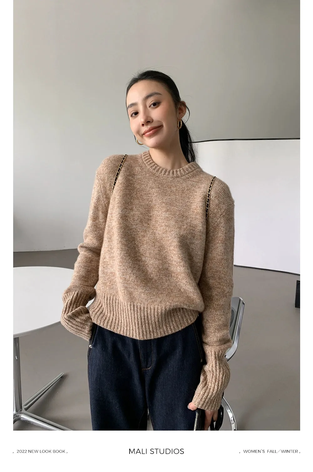 High Collar Turtleneck Sweater