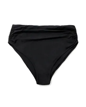 High Rise Cheeky Swimsuit Bottom Black