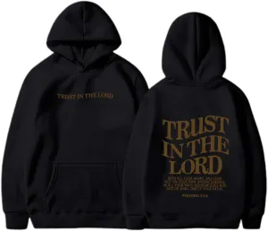 Hoodies for Teen Girls Trust in The Lord Christian Hoodies for Women Trendy Graphic Oversize Pullover Hoodies