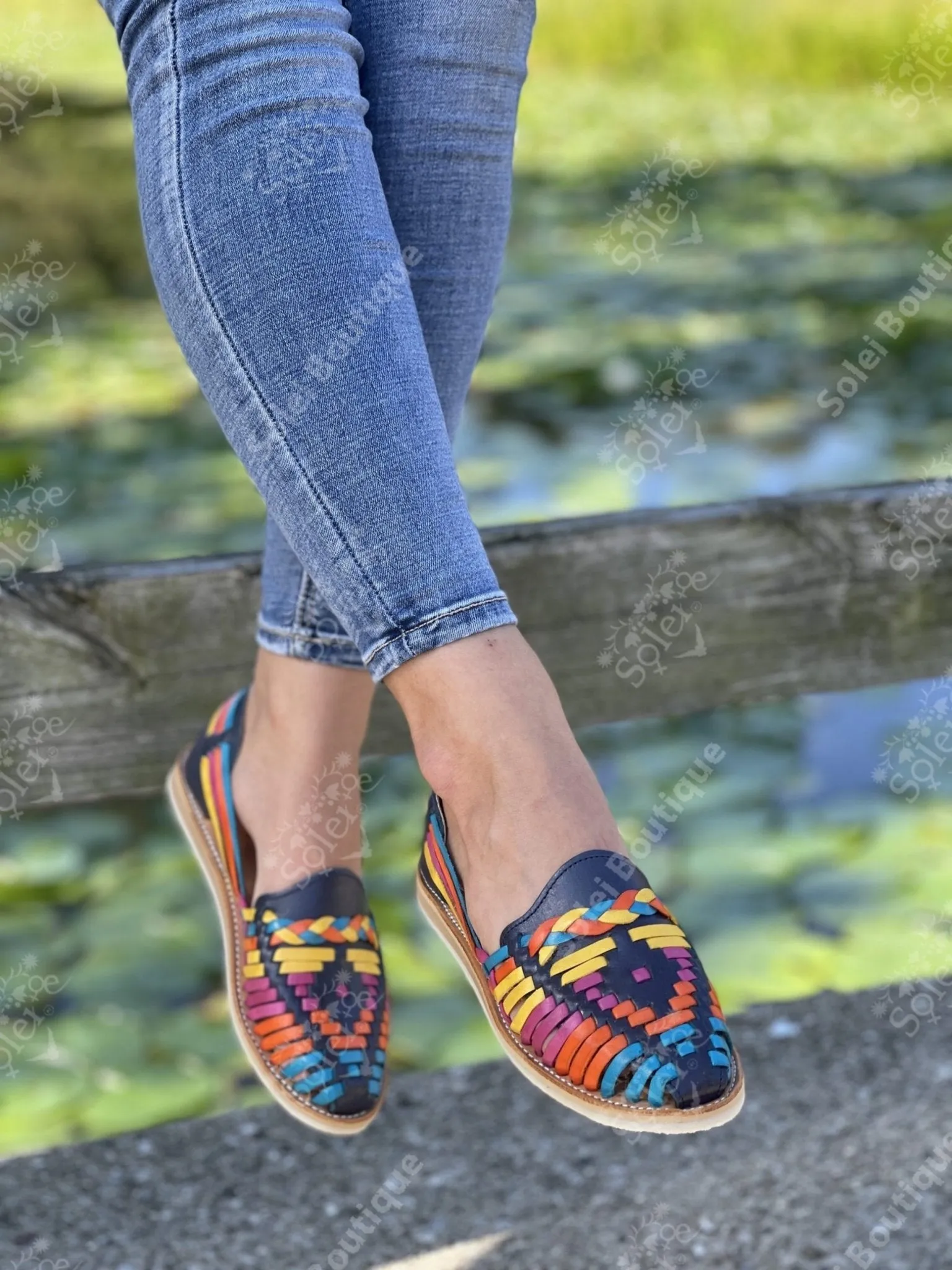 Huarache Megan Multi-Blue