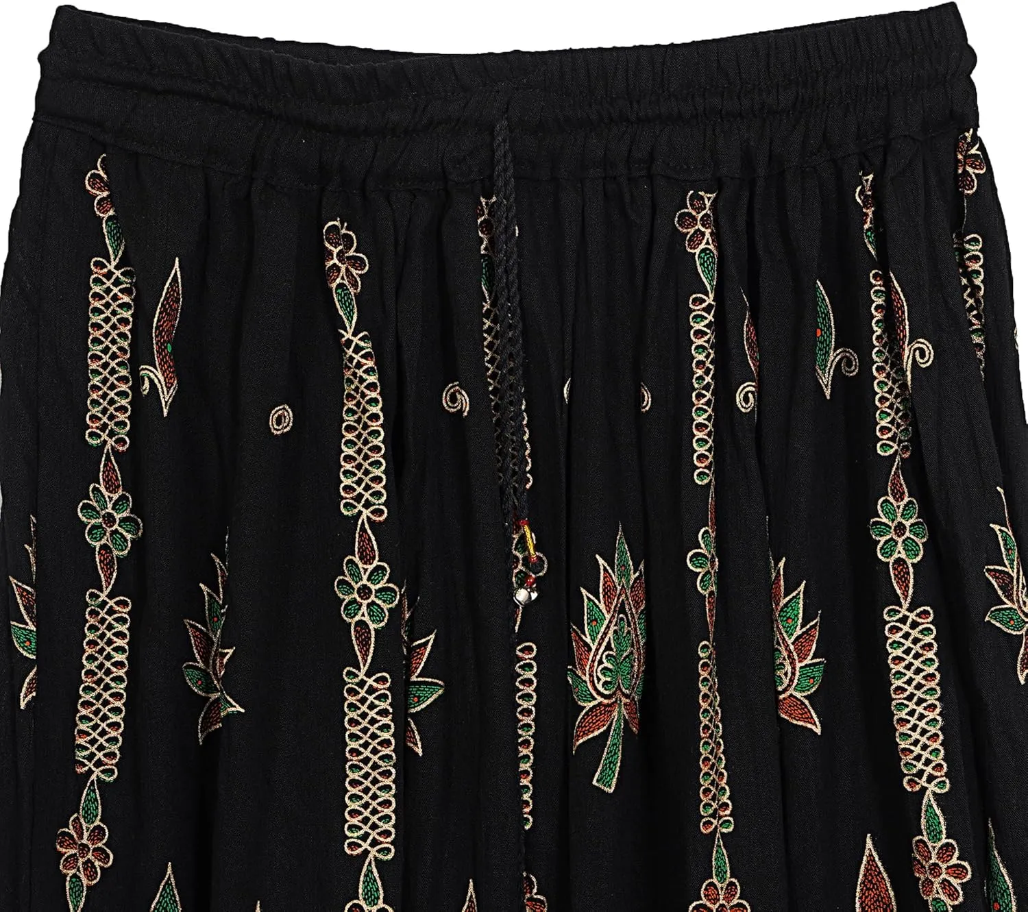 Indian Multi Tie Dye Yoga Trend Women's Sequined Crinkle Broomstick Gypsy Long Skirts