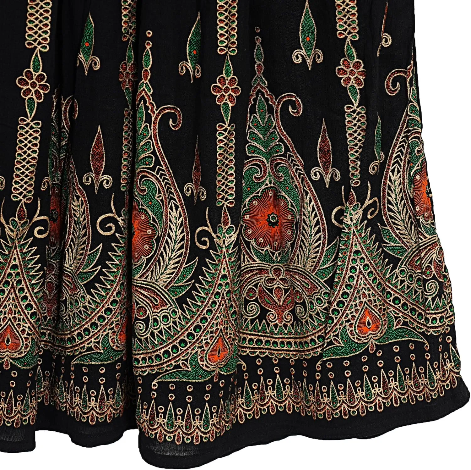 Indian Multi Tie Dye Yoga Trend Women's Sequined Crinkle Broomstick Gypsy Long Skirts