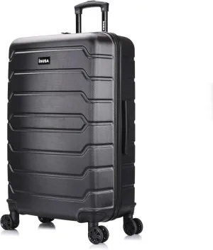 InUSA Trend Plastic 4-Wheel Spinner Luggage, Black (IUTRE00L-BLK)