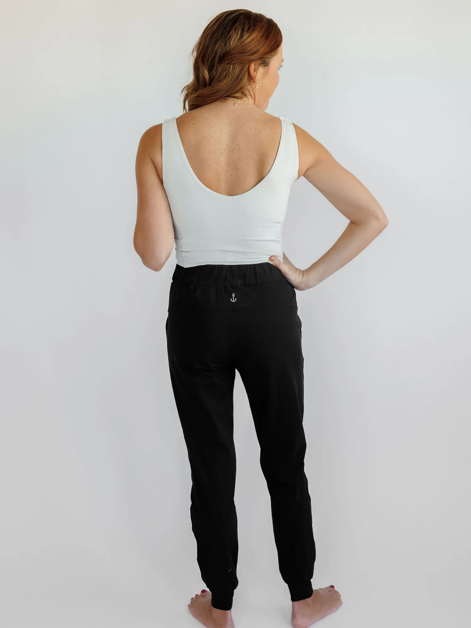 Ivory "Rebecca" Ribbed Tank with Removable Pads in Shelf Bra