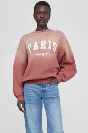 Jaci Sweatshirt University Paris Washed Faded Terracotta