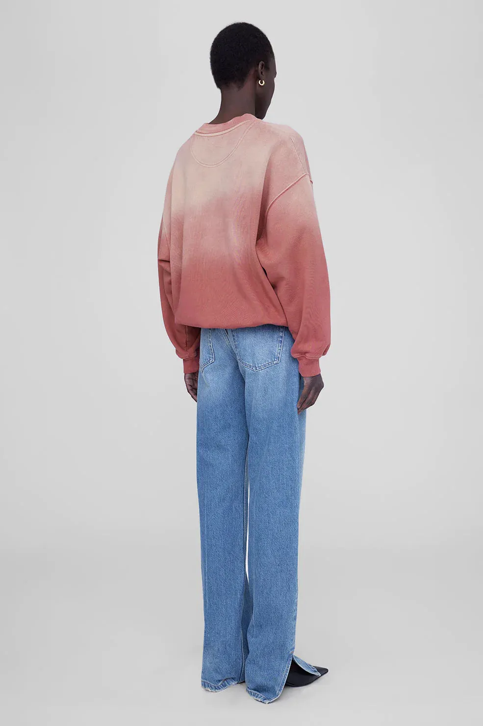 Jaci Sweatshirt University Paris Washed Faded Terracotta