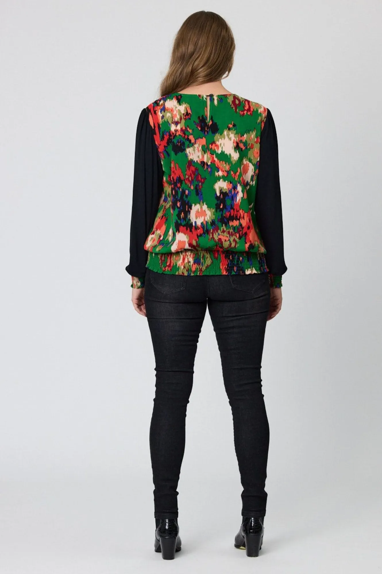 Jessica Rouched Hem Top - Green