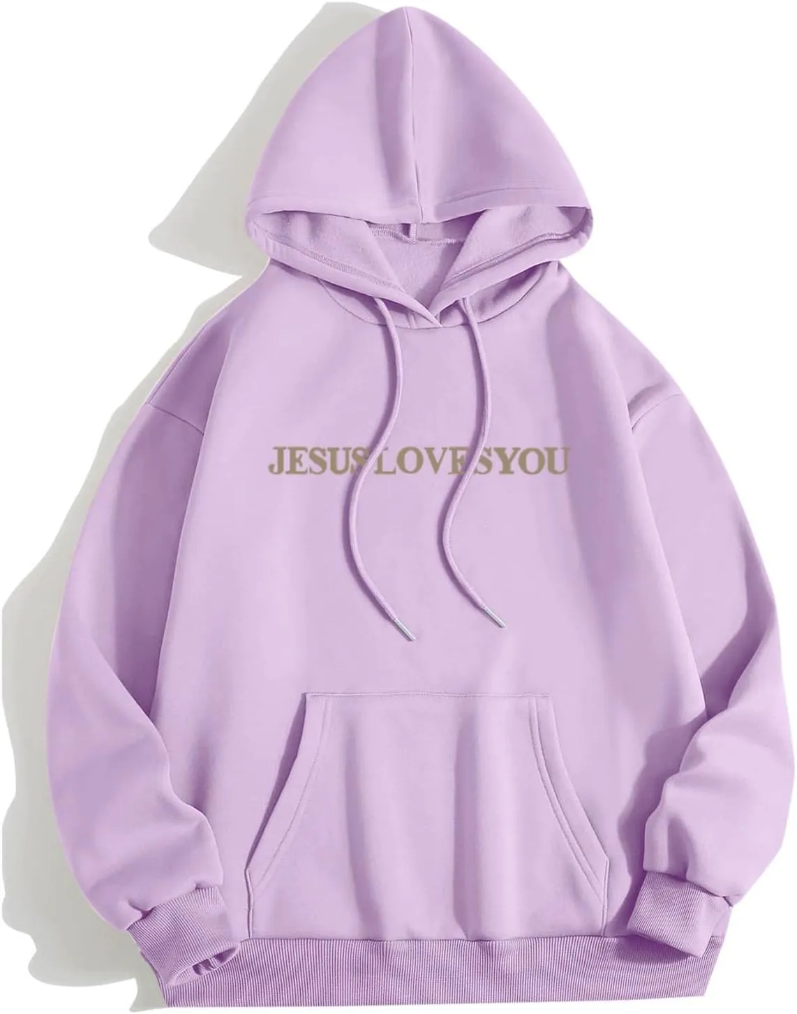 Jesus Loves You Hoodie Long Sleeve Graphic Sweatshirts With Pockets Christian Faith Hoodie Oversized Trendy Pullover