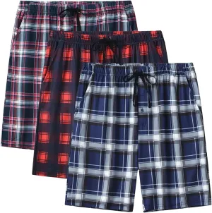 JINSHI Mens Pajama Shorts Soft Comfortable Lightweight Elastic Drawstring Men Lounge Sleep Shorts with Pockets