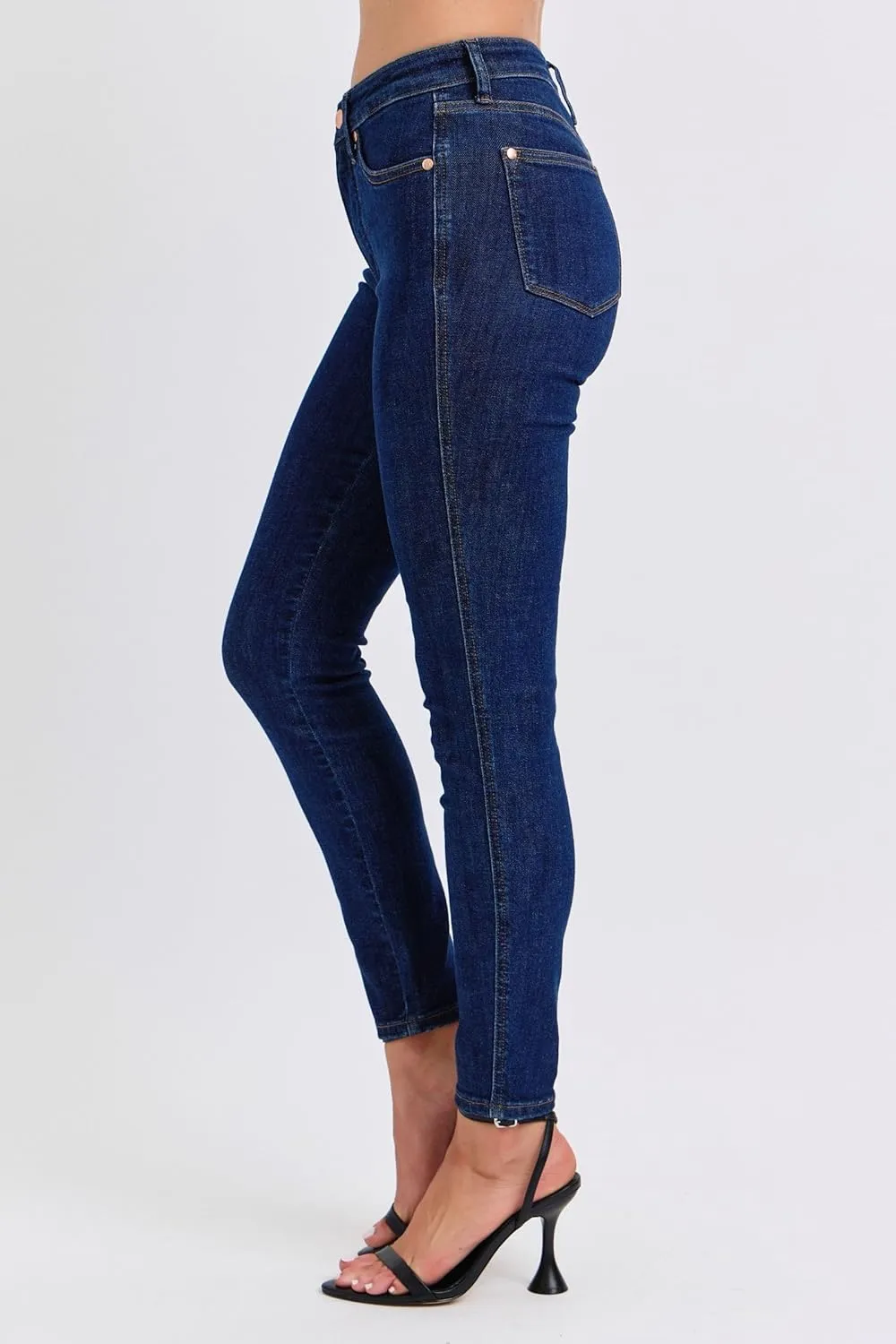 Judy Blue Tummy Control Classic Skinny Jeans  Women's Mid-Rise Sculpting Fit, Comfortable Stretch Jeans-88894
