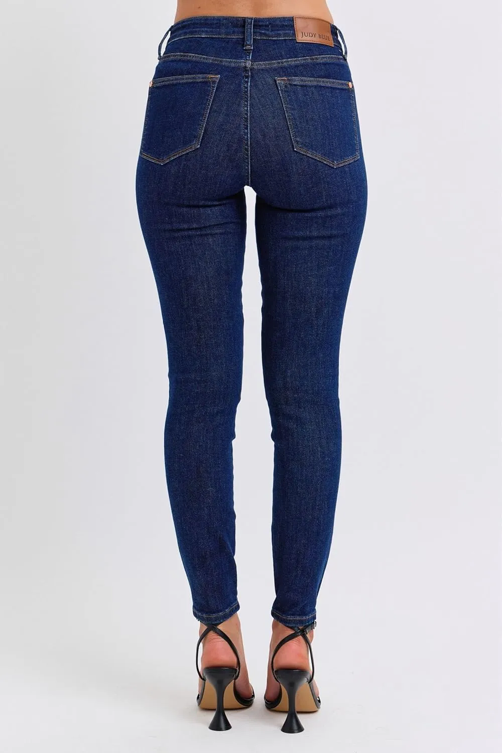Judy Blue Tummy Control Classic Skinny Jeans  Women's Mid-Rise Sculpting Fit, Comfortable Stretch Jeans-88894