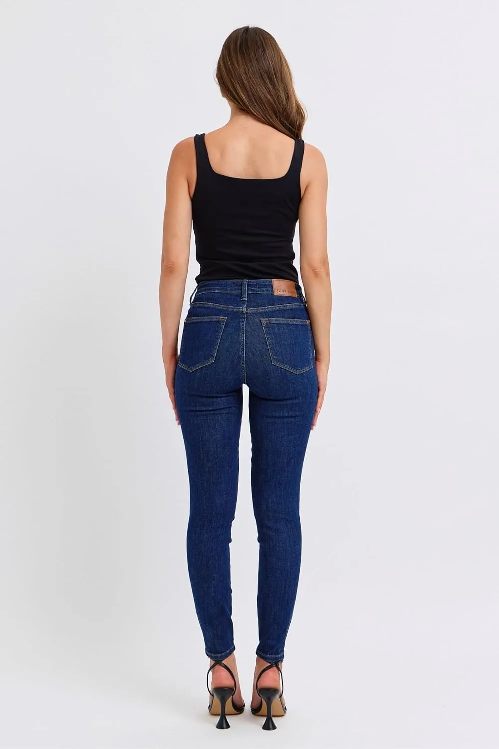 Judy Blue Tummy Control Classic Skinny Jeans  Women's Mid-Rise Sculpting Fit, Comfortable Stretch Jeans-88894