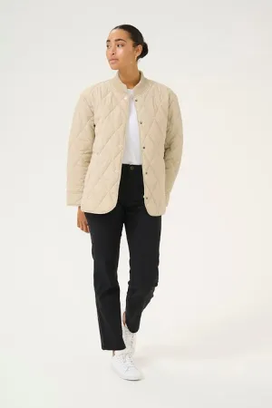 KAFFE KAlorena Quilted Jacket Feather Grey