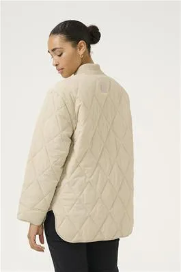 KAFFE KAlorena Quilted Jacket Feather Grey