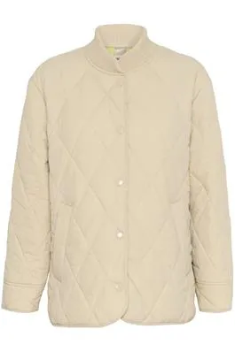 KAFFE KAlorena Quilted Jacket Feather Grey