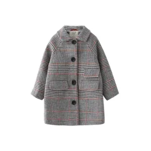 Kids girl overcoat Winter wool coat for girls Teens autumn jacket warm long outerwear