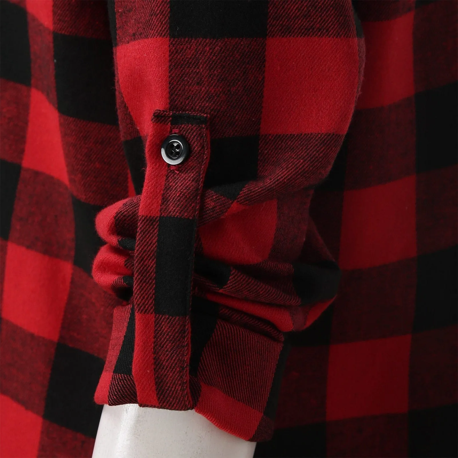 Ladies Long Sleeve Plaid  Blouse Casual Summer Tops