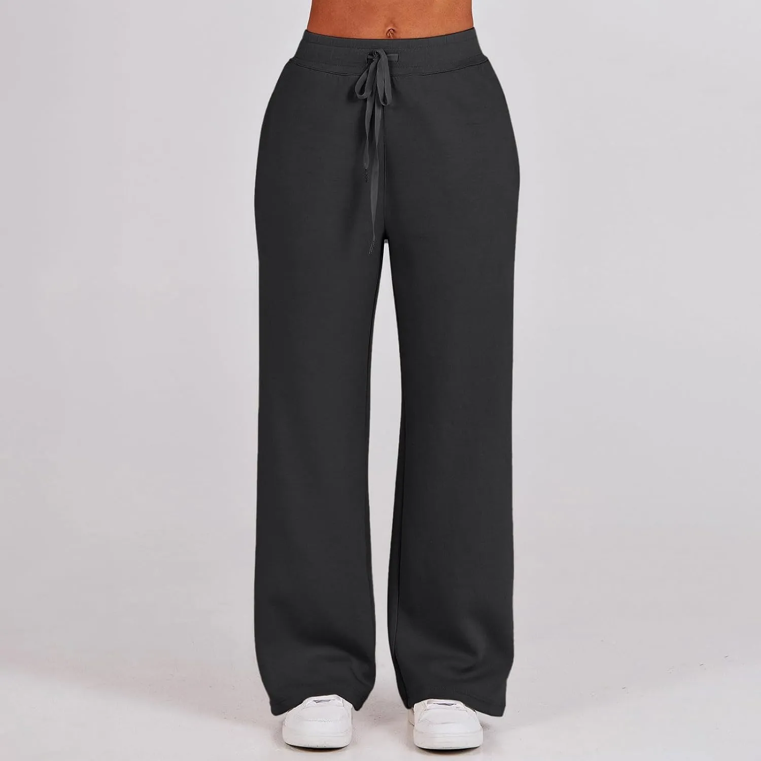 Lastesso Two Piece Loungewear Sets for Women 1/4 Zip Neck Loose Long Sleeve Sweatshirts Wid Leg Pants Trendy Sweatsuits Sets