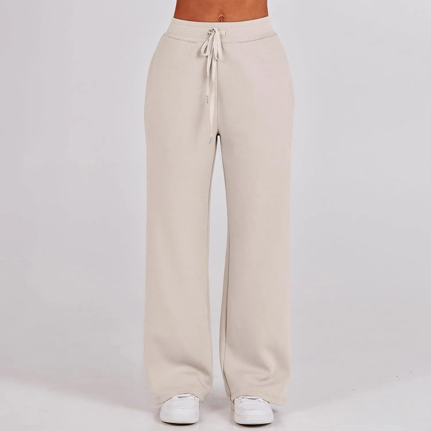 Lastesso Two Piece Loungewear Sets for Women 1/4 Zip Neck Loose Long Sleeve Sweatshirts Wid Leg Pants Trendy Sweatsuits Sets