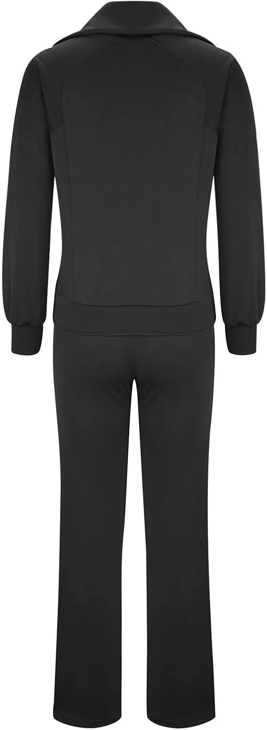 Lastesso Two Piece Loungewear Sets for Women 1/4 Zip Neck Loose Long Sleeve Sweatshirts Wid Leg Pants Trendy Sweatsuits Sets