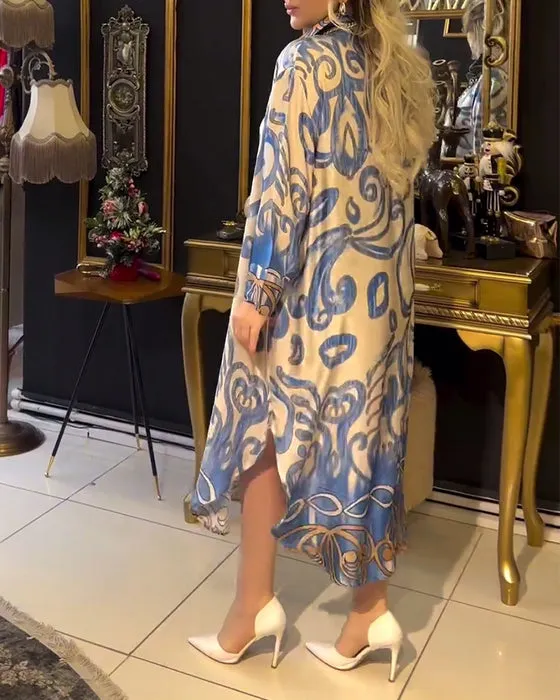 Loose Elegant Printed Dress