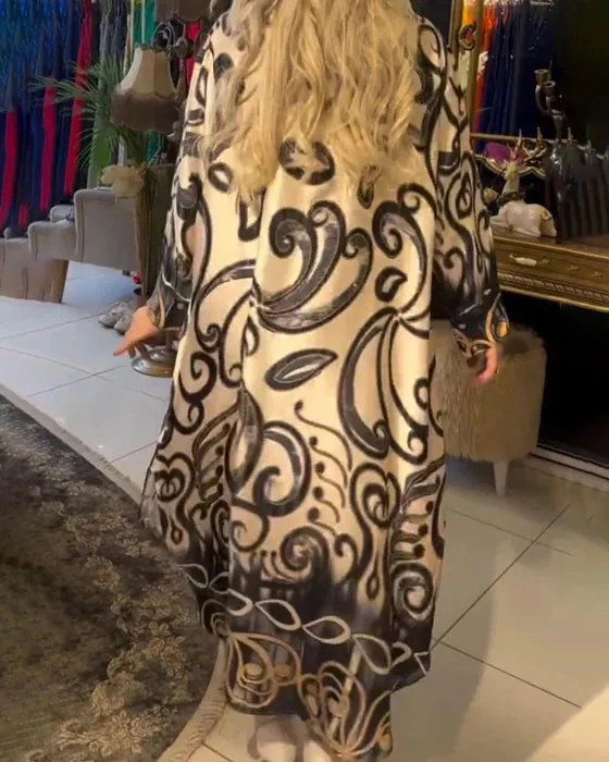 Loose Elegant Printed Dress