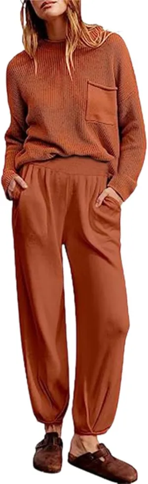 Lounge Set For Women Plus Size Loungewear Matching Set Loungewear Cozy Lounging Outfit Casual Tracksuit PJ Set
