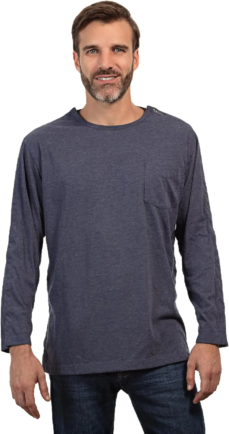 MAI Post Shoulder Surgery Shirts for Men - Tear Away Recovery Shirt, Premium Chemotherapy Clothing | Breathable & Comfortable