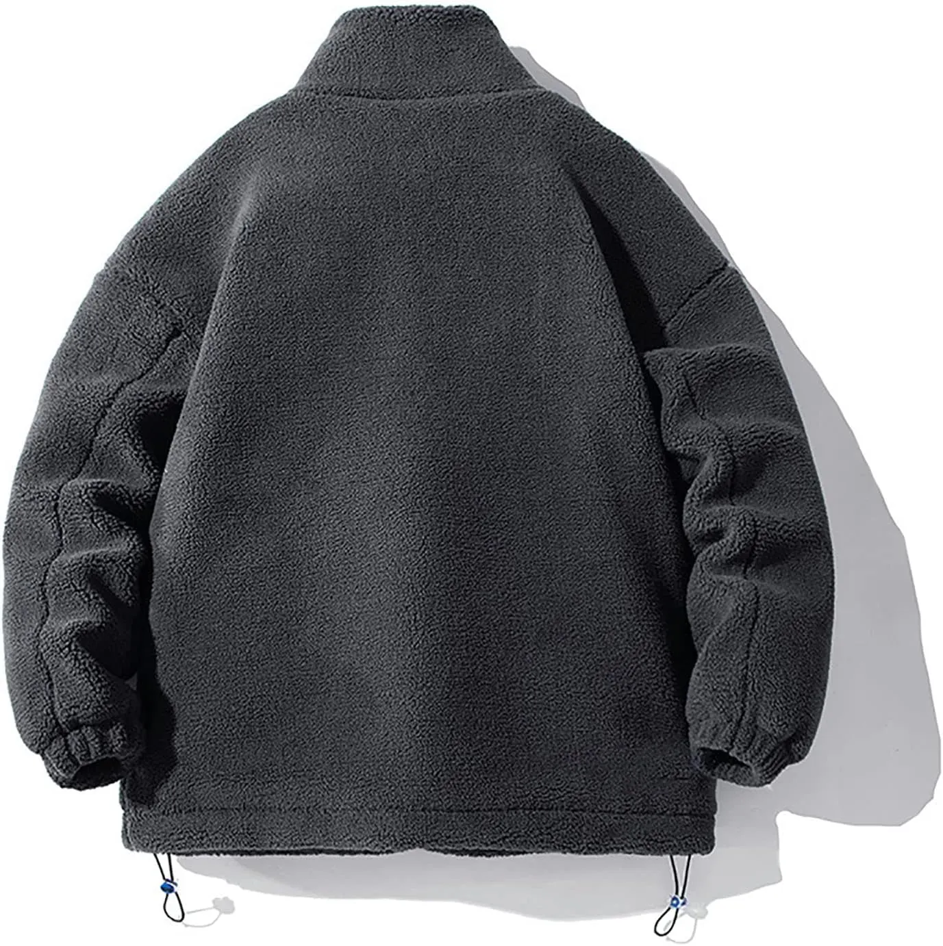 Men's Polar Fleece Coat Letter M Design Fashion Jacket Zip Up Comfortable Sportswear Oversize Couple Outfit