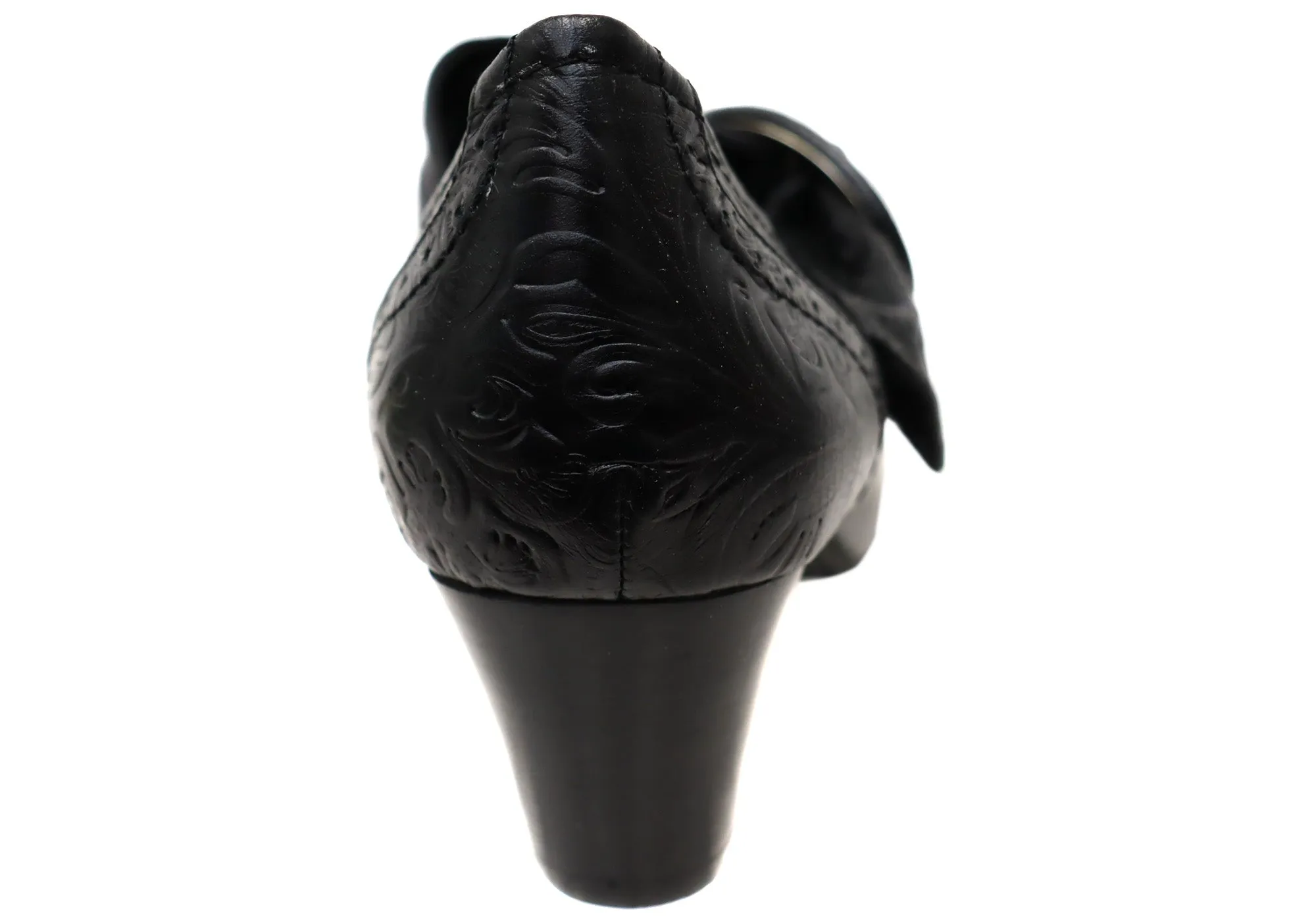 Miss M Kansas Womens Leather Comfortable Leather Mary Jane Heels