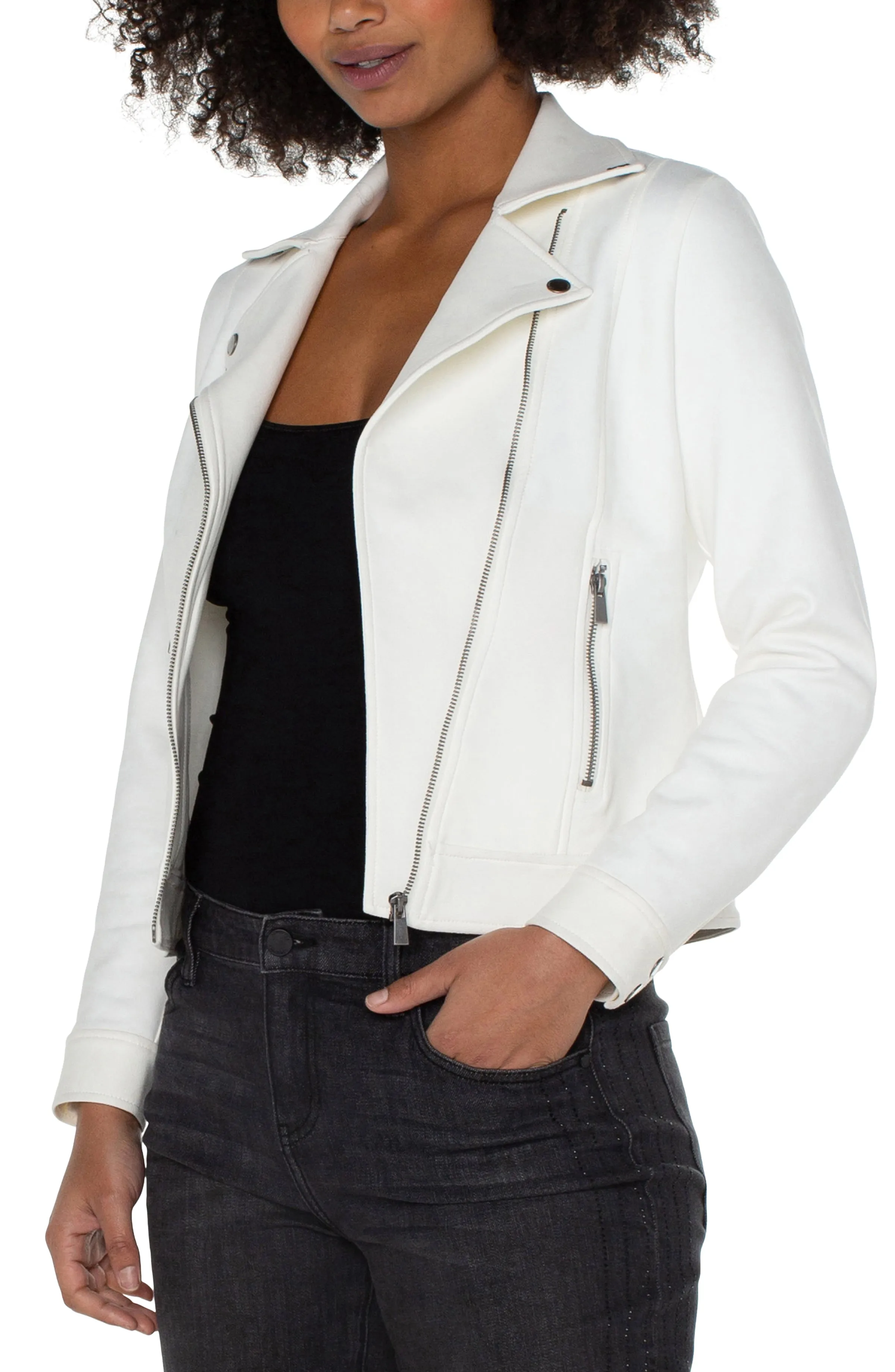Moto Jacket | White Frost