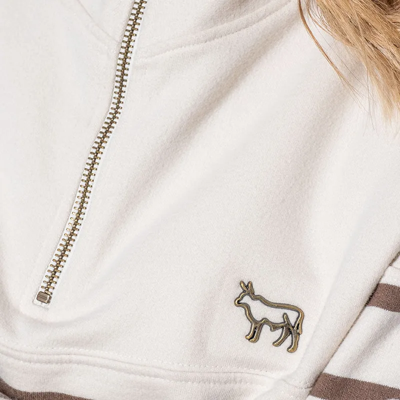 Mouille Point 1/4 Zip Pullover Sweat - Ivory
