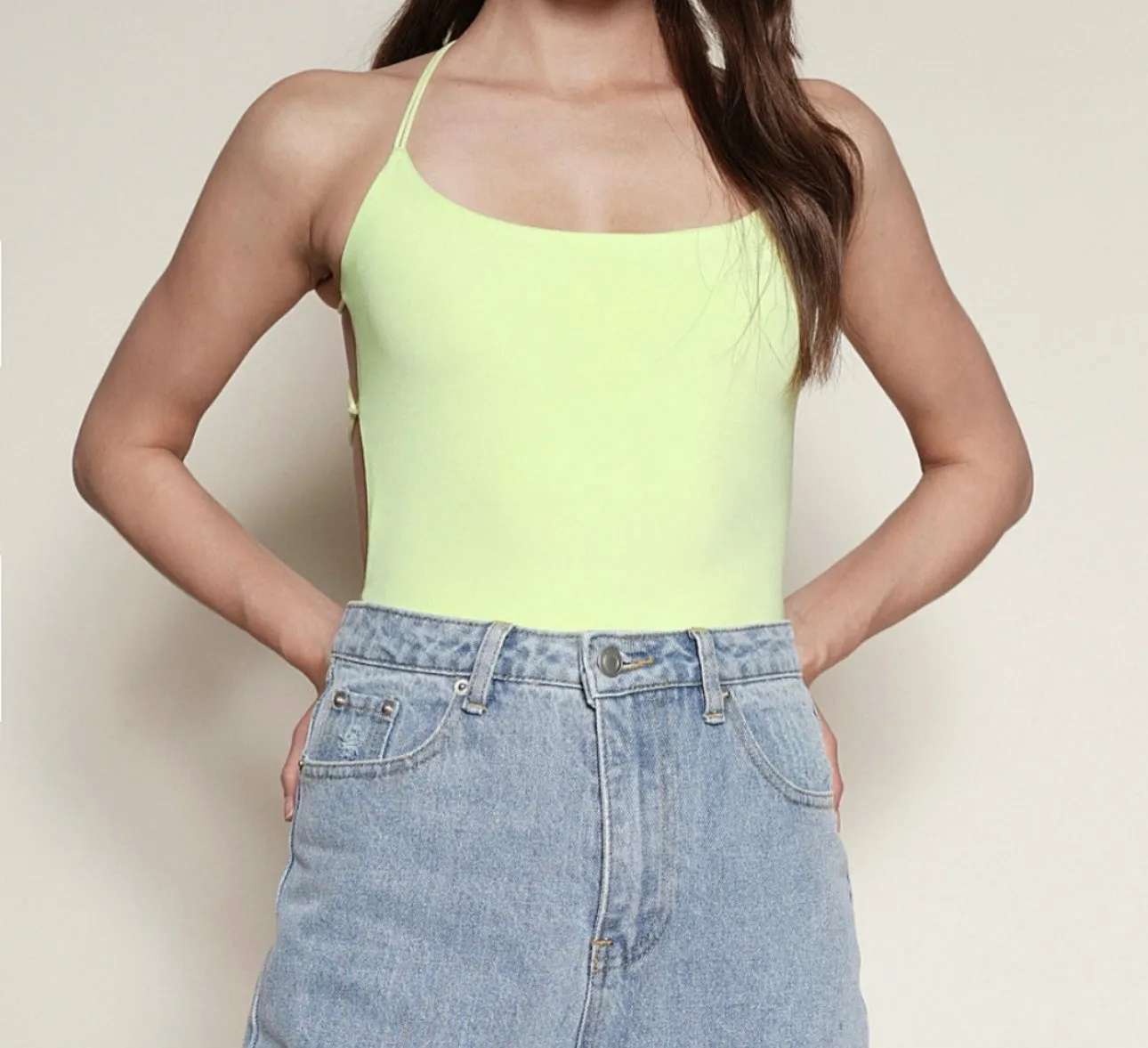 Neon Strappy Back Bodysuit