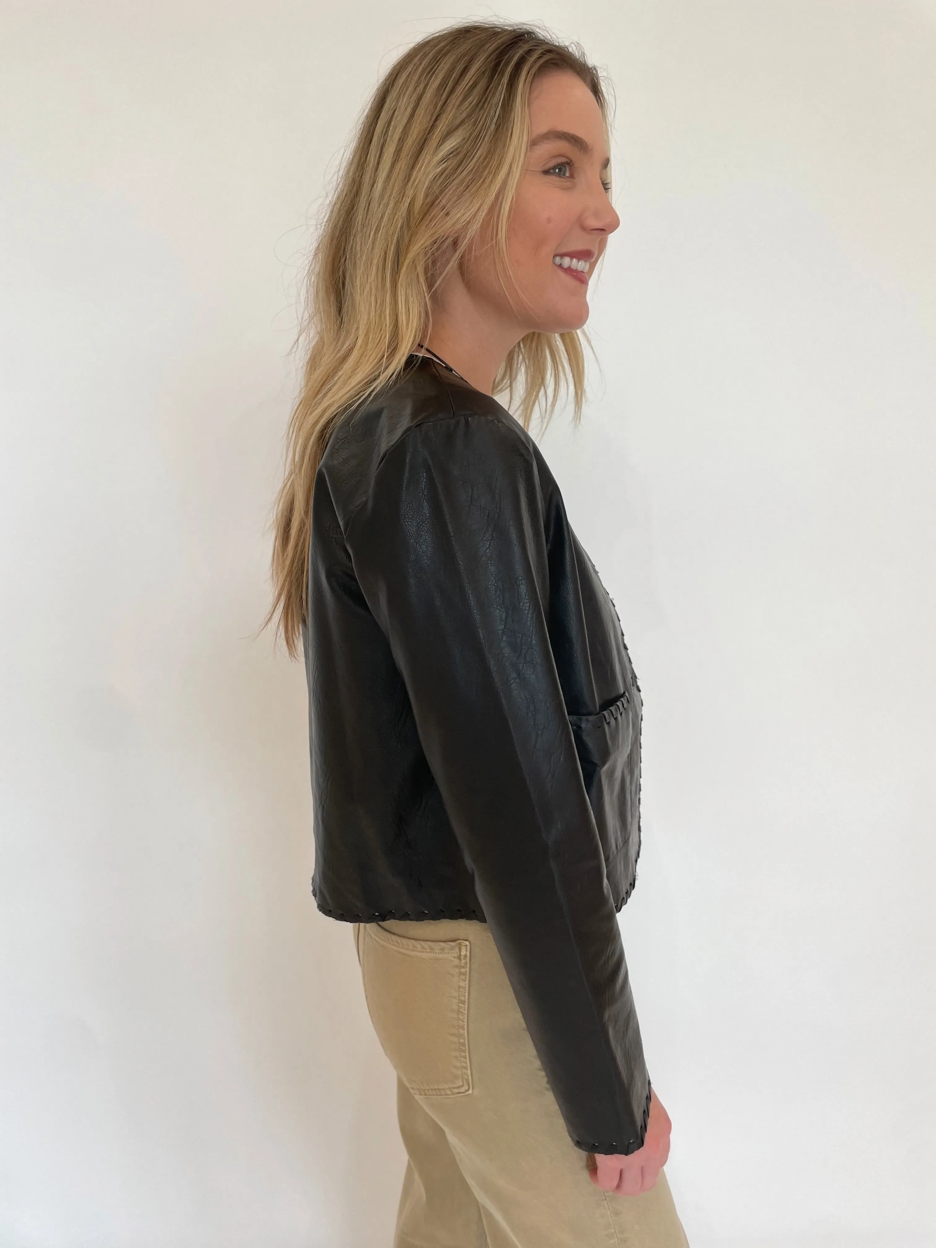 Nevina Faux Leather Jacket