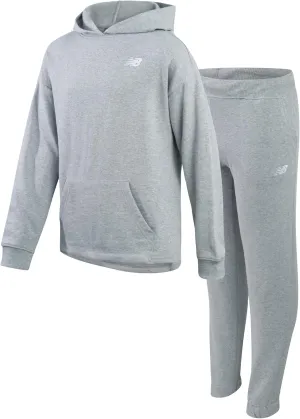 New Balance Girls' Sweatsuit Set - 2 Piece Fleece Pullover Hoodie and Joggers Sweatpants - Activewear Set for Girls (7-16)