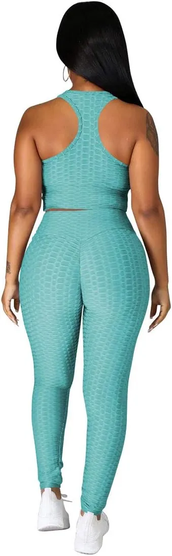 Nimsruc Workout Sets For Women 2 Piece Outfits Sexy Summer Sweatsuits Jogging Suits Casual Bodycon Tracksuits