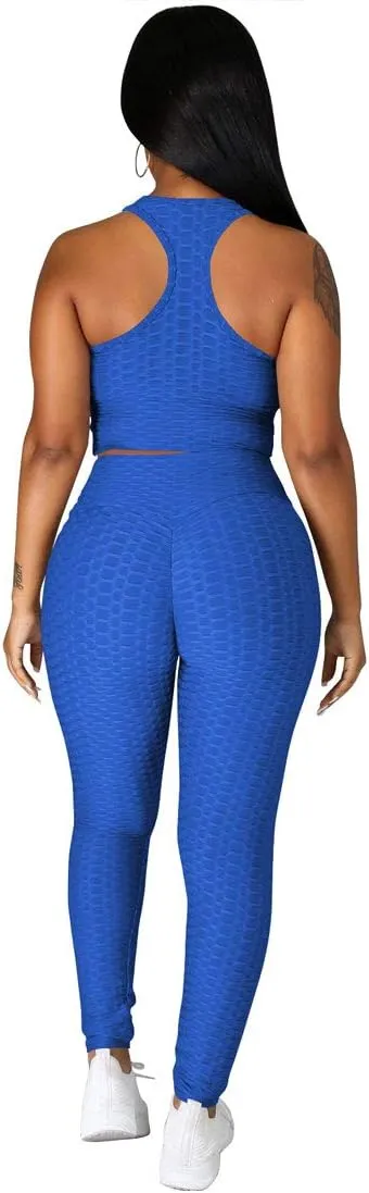 Nimsruc Workout Sets For Women 2 Piece Outfits Sexy Summer Sweatsuits Jogging Suits Casual Bodycon Tracksuits