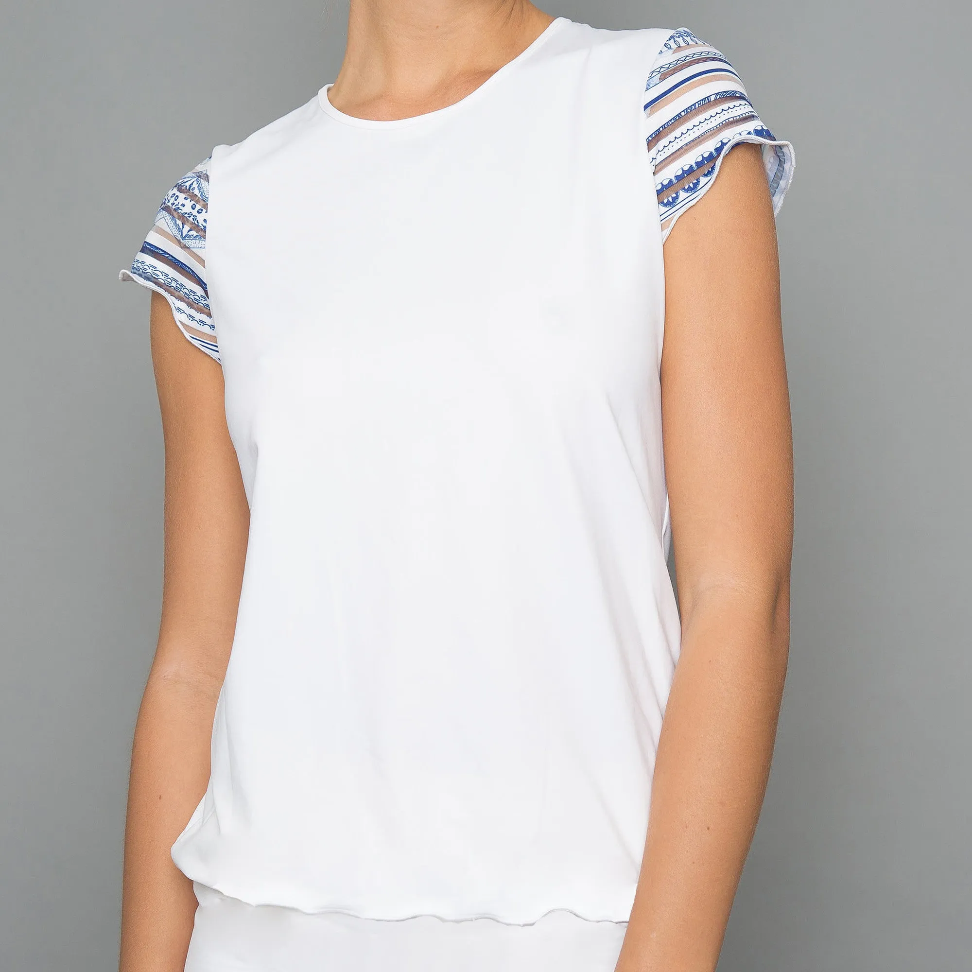 Nordica Cap-Sleeve (lettuce-edge-hem-white)