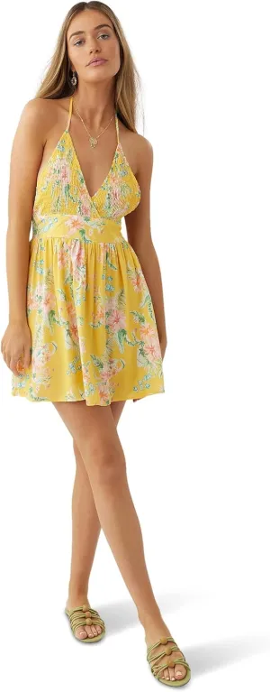 O'NEILL Women's Halter Mini Dress - Comfortable and Casual Short Length Dresses for Women with Halter Neckline